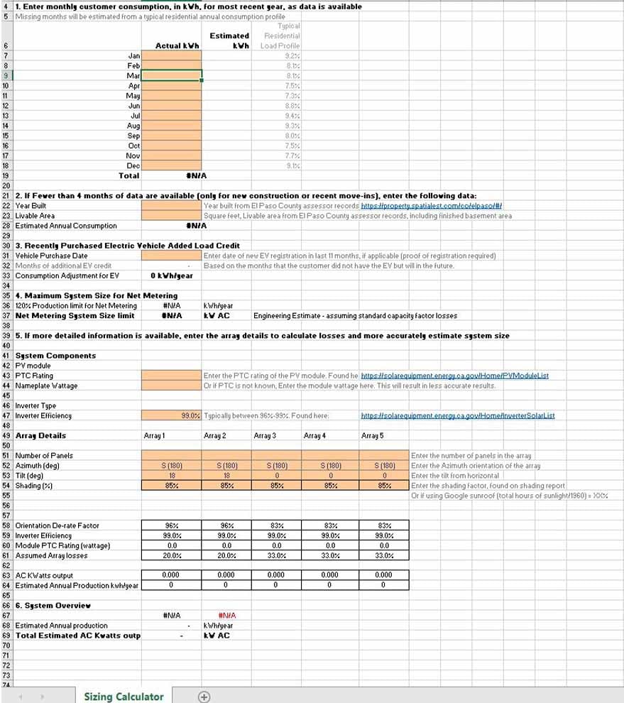 Solar calculator tabbed