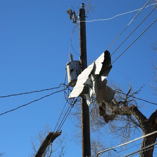 Damaged Power Line